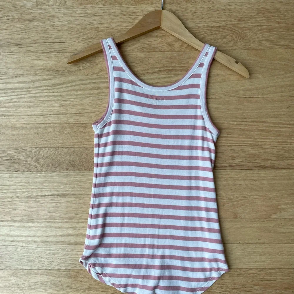 LOFT Pink And White Striped Tank Top Size Small In Excellent Condition